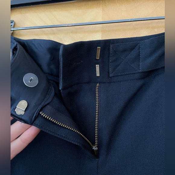 Diane Von Furstenberg Navy Wool Blend Flare Leg Pant - Picture 4 of 8